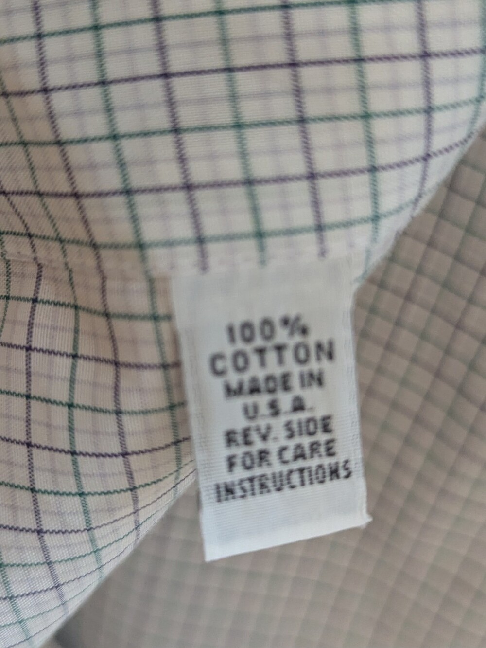 O'Connell's Dress Shirt with Green & Purple Check - Picture 5 of 7